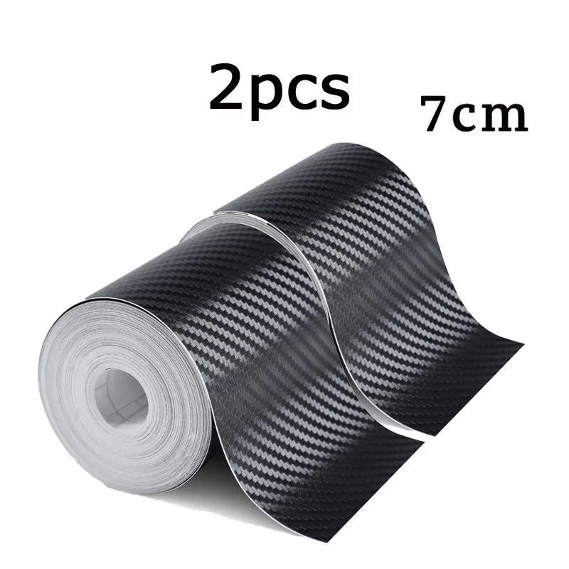 1-5m Nano Carbon Fiber Car Tape Sticker Door Mirror Protector Strip Waterproof Adhesive Protective Film DIY Accessory