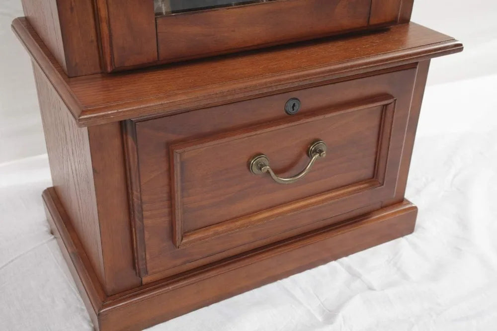 8 Gun Cabinet with Locking Tempered Glass Door, Secure Rifle Storage
