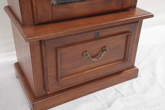8 Gun Cabinet with Locking Tempered Glass Door, Secure Rifle Storage
