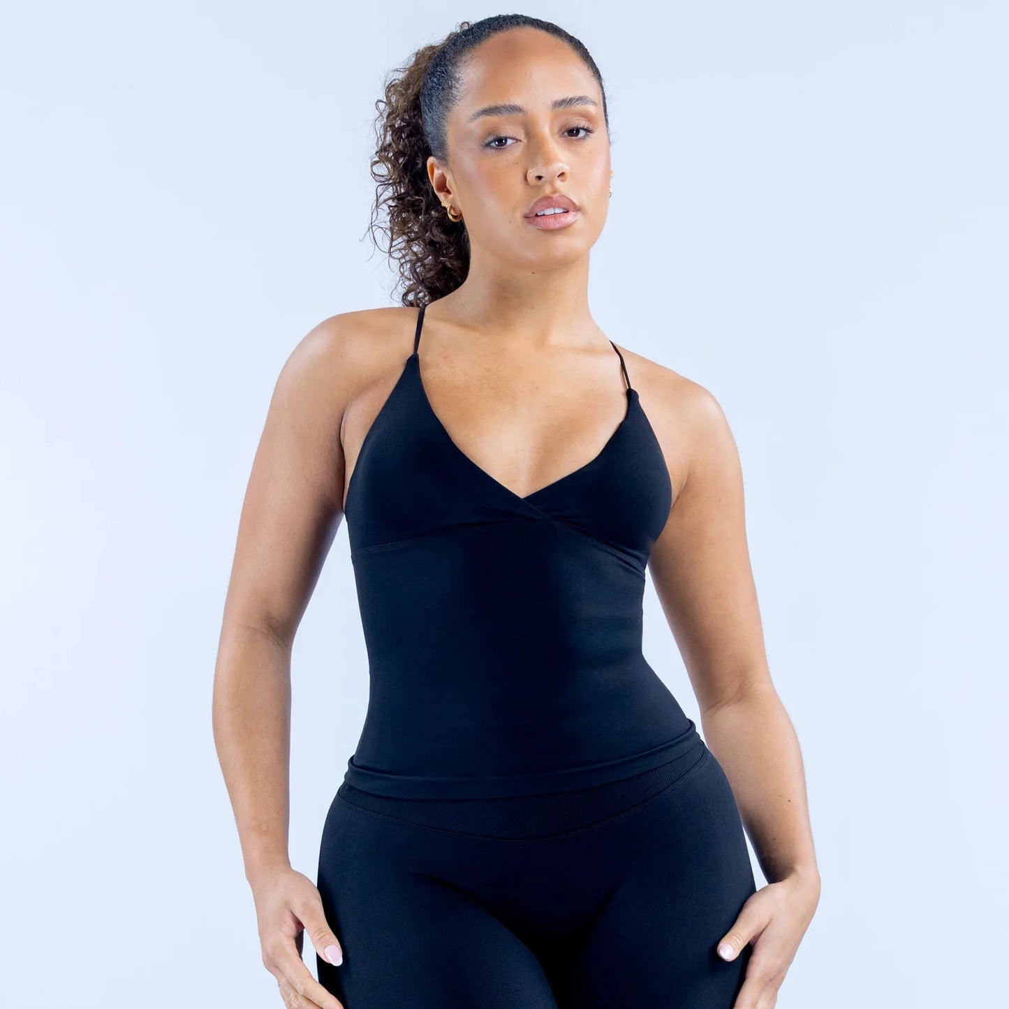 High Elasticity with Chest Pad, Full Matte Nylon, Thin Shoulder  Beautiful Tight Body, Long Vest, Seamless Fitness Comfortable.