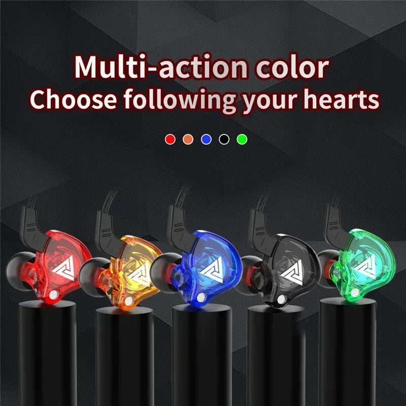 3.5MM Headset Music Earbuds In Ear With Mic Original QKZ AK6 Copper Driver HiFi Wired Earphone Race Sport Headphone Bass Stereo