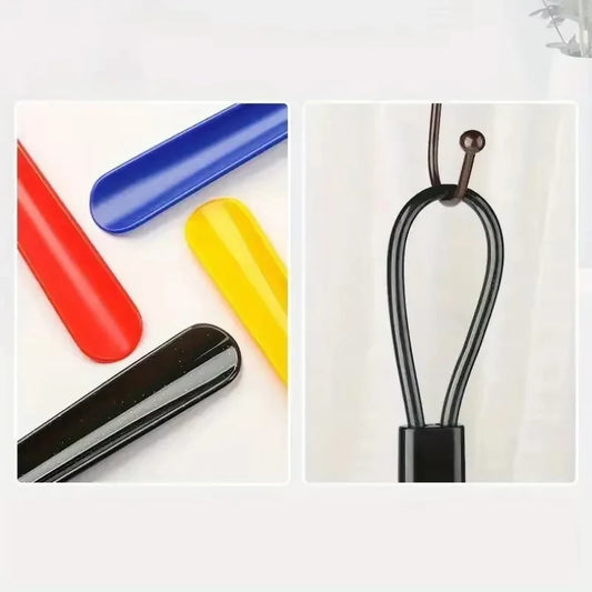 1pc Extra Long Flexible Plastic Shoe Horns Not Require Bending Durable Shoe Spoons For Pregnant Women Wearing Shoe Assistants