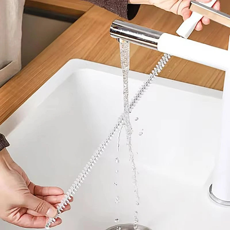 1Pcs Sink Drain Cleaning Brush Drain Clog Remover Bendable Sink Overflow Sewer Drain Brush For Bathroom Kitchen