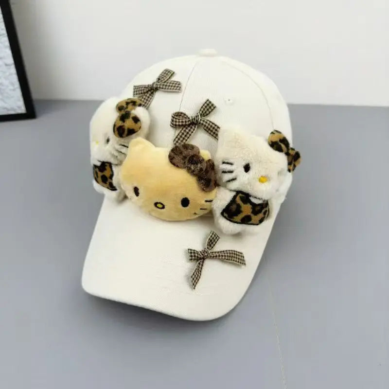 Officially Licensed Hello Kitty 2026 Adorable Bow Face Visor Cap- Breathable for All Seasons Snapback Closure for Sport