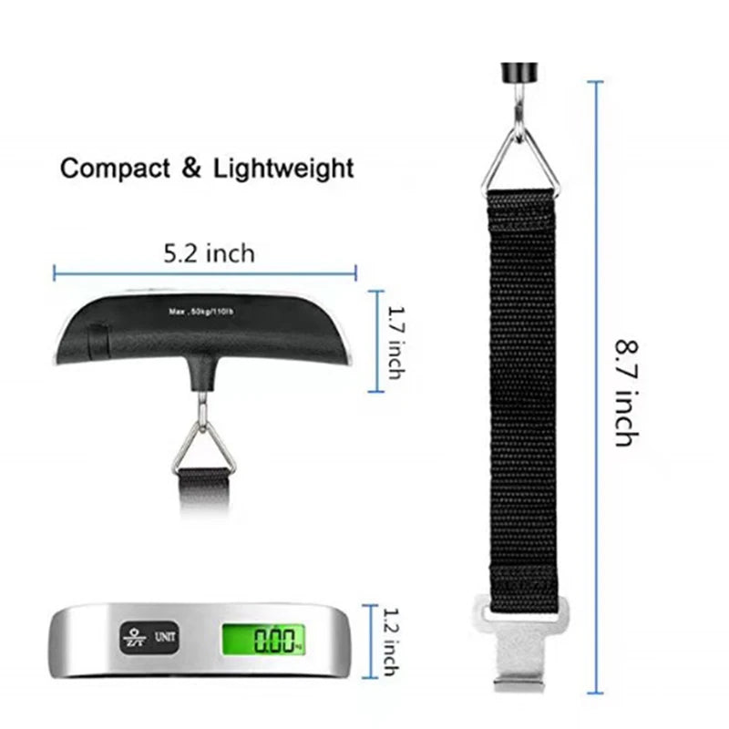 Portable Scale Digital LCD Display 110lb/50kg Electronic Luggage