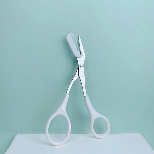 Stainless Steel Eyebrow Trimming Pink/White/Black Scissors with