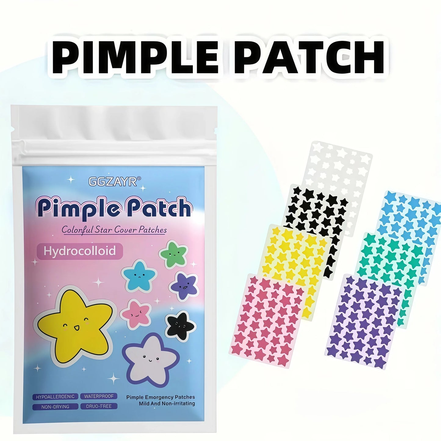 280/1120/1680pcs Seven-Color Star Pimple Patches – Invisible