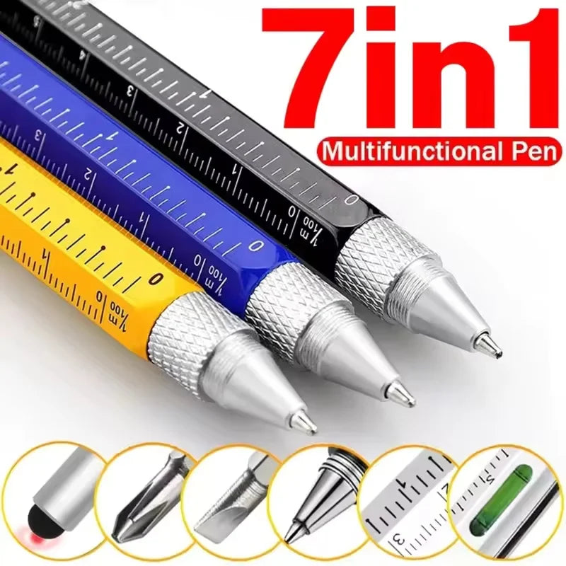 7 in 1 Multifunctional Pen Touch Screen Stylus Capacitive Pen with