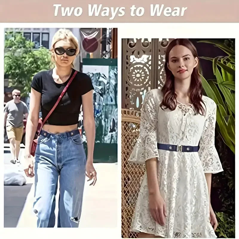 Traceless Invisible Elastic Belt Women's Belt Jeans Pants Men's