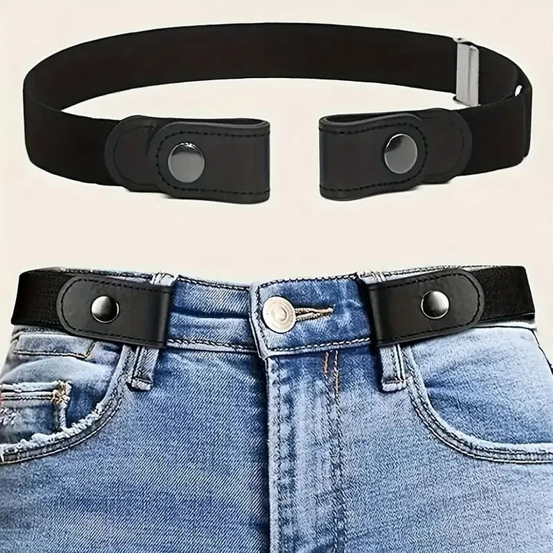 Traceless Invisible Elastic Belt Women's Belt Jeans Pants Men's