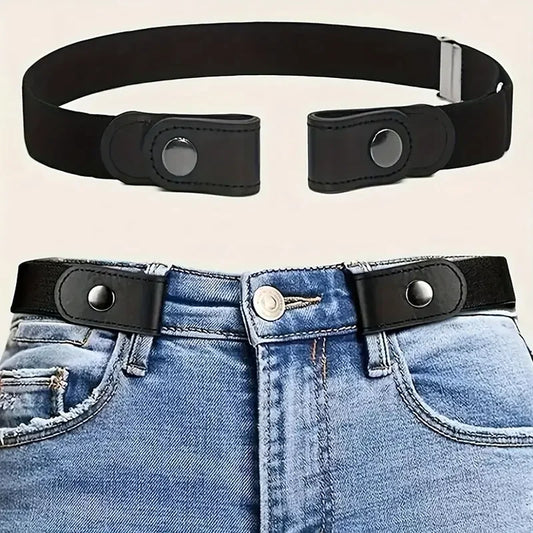 Traceless Invisible Elastic Belt Women's Belt Jeans Pants Men's