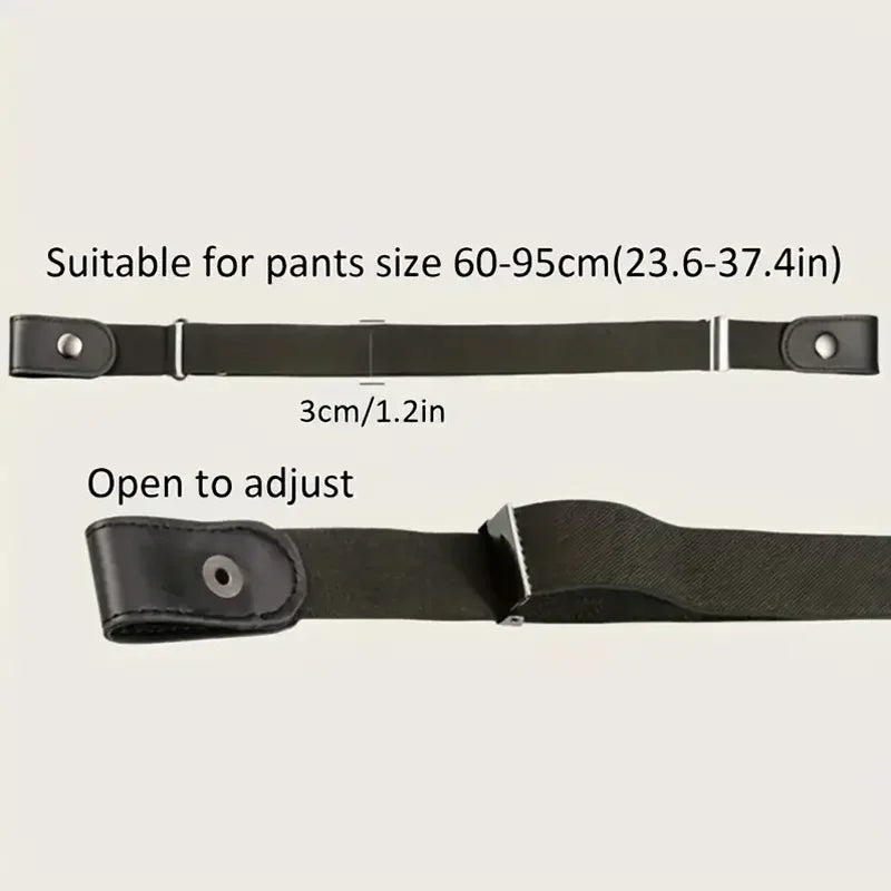 Traceless Invisible Elastic Belt Women's Belt Jeans Pants Men's