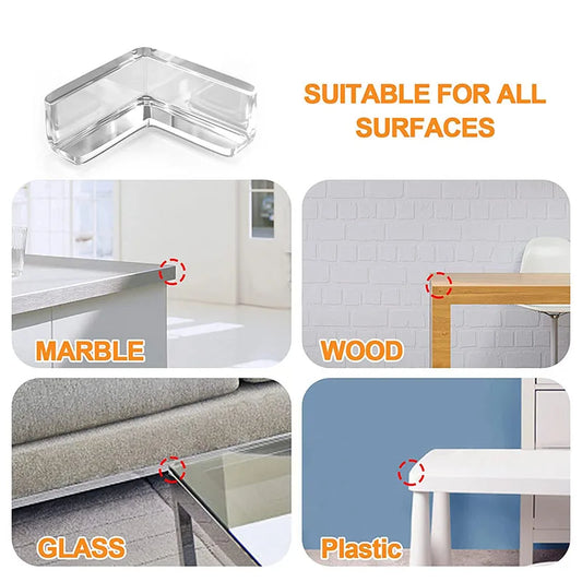 4Pcs/10PCS Children Baby Safety Silicone Protector Table Corner Edge Protection Cover Children Anticollision Edge Guards
