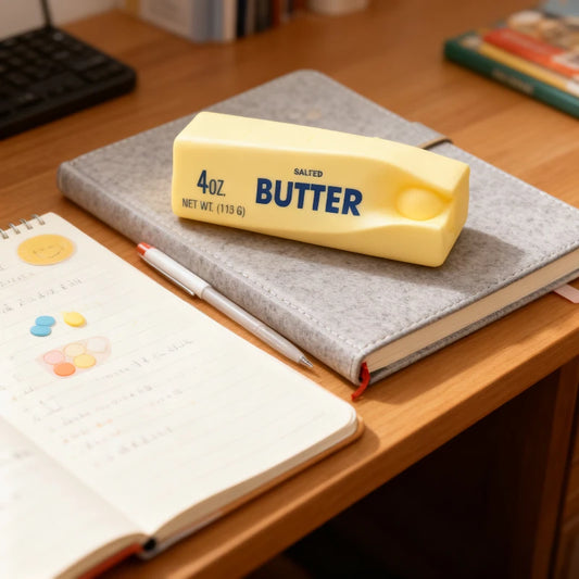 1/2PC anti pressure butter stick decompression plush toy slowly rising soft clay squeezing elastic cheese stick prank toy
