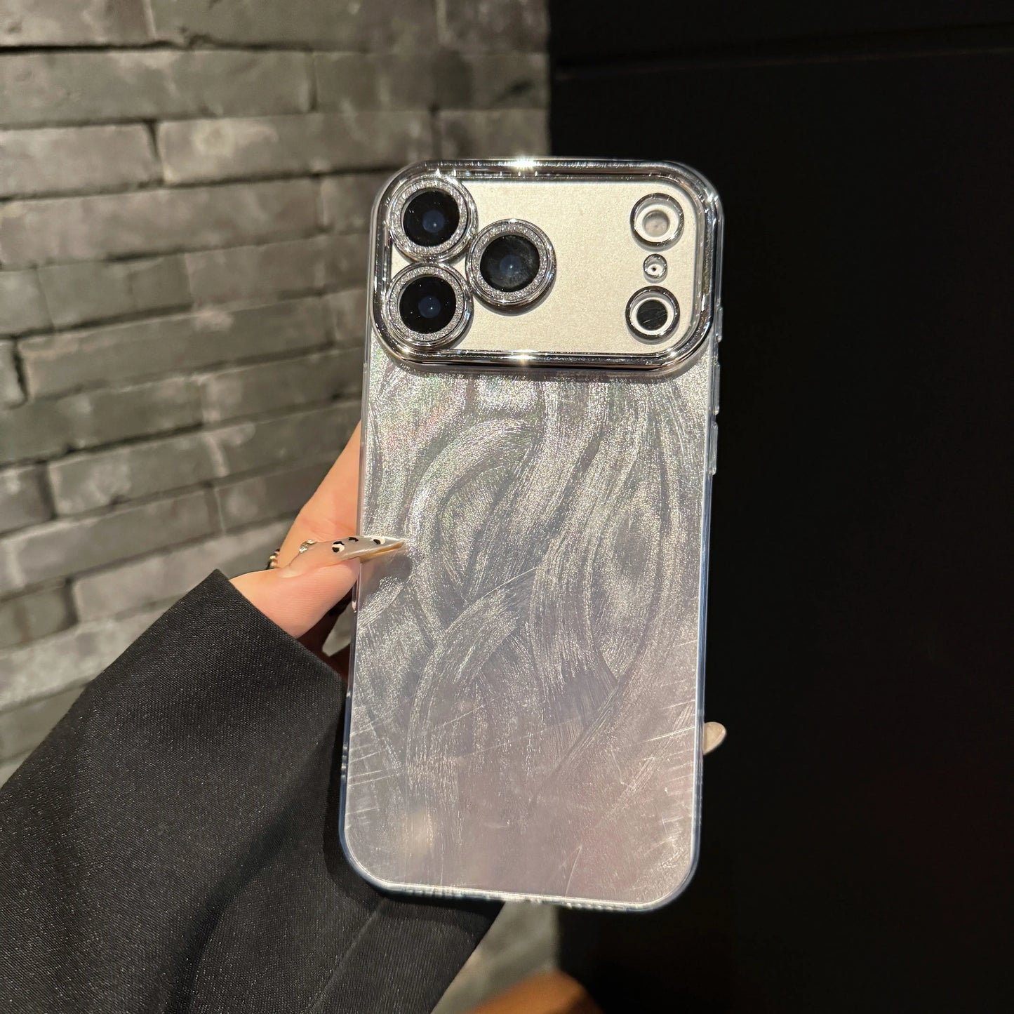 Luxury Glitter Laser Phone Case For iPhone 16 13 15 14 12 11 17 Air Pro Max 7 8 Plus Lens Protector Shockproof Bumper Back Cover