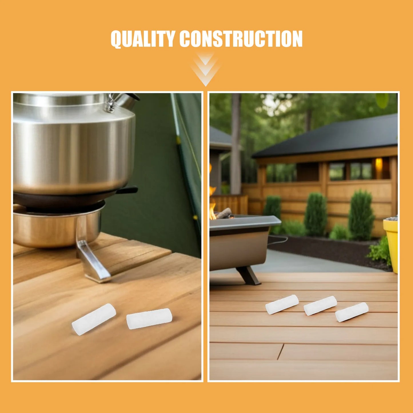 30Pcs Fire Starter Cotton Blocks Reliable Flame Outdoor Camping Emergency Fire Lighter for Chimneys Fireplace Cooking Hiking