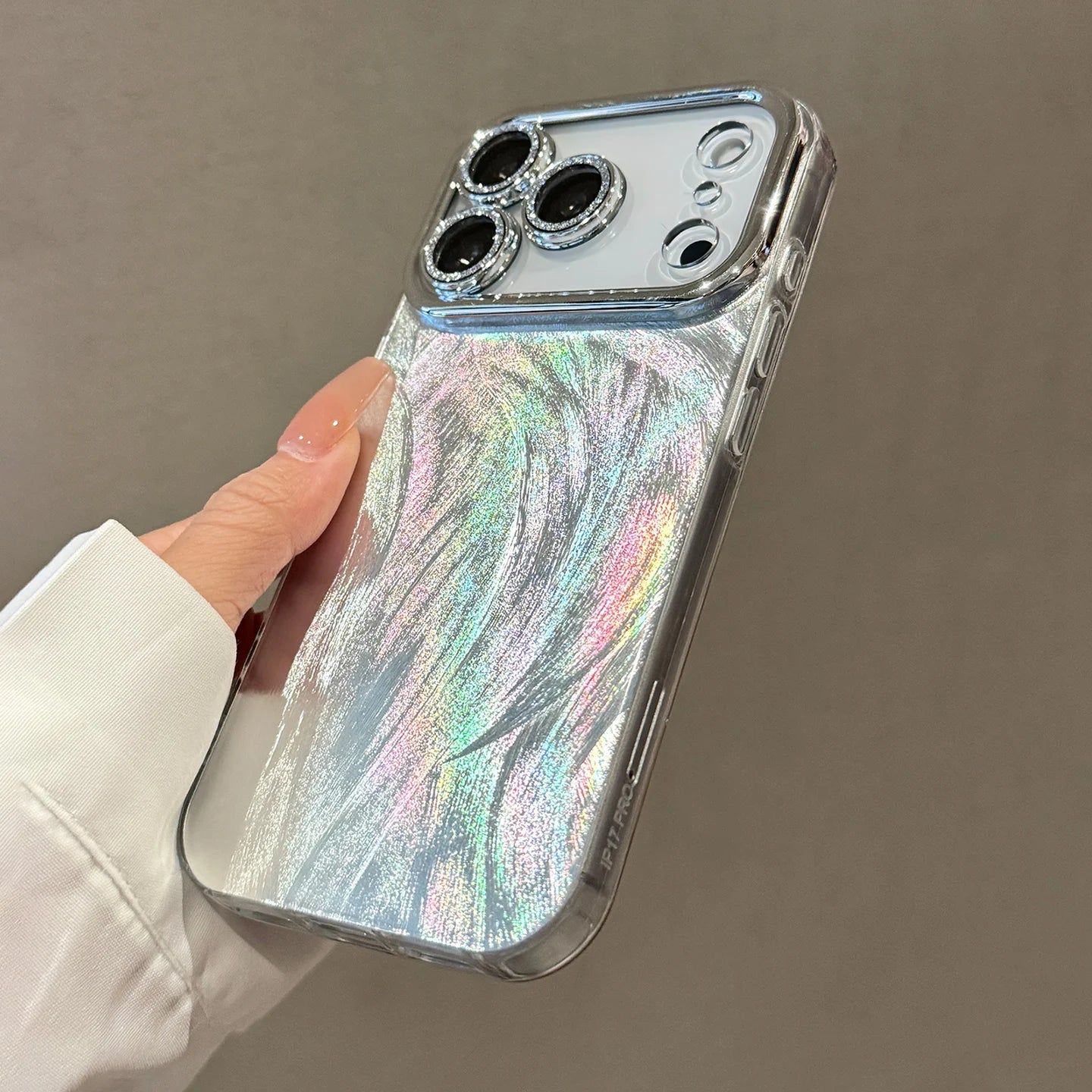 Luxury Glitter Laser Phone Case For iPhone 16 13 15 14 12 11 17 Air Pro Max 7 8 Plus Lens Protector Shockproof Bumper Back Cover