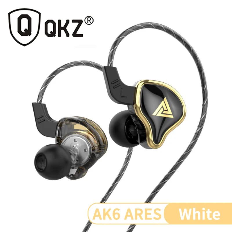 3.5MM Headset Music Earbuds In Ear With Mic Original QKZ AK6 Copper Driver HiFi Wired Earphone Race Sport Headphone Bass Stereo