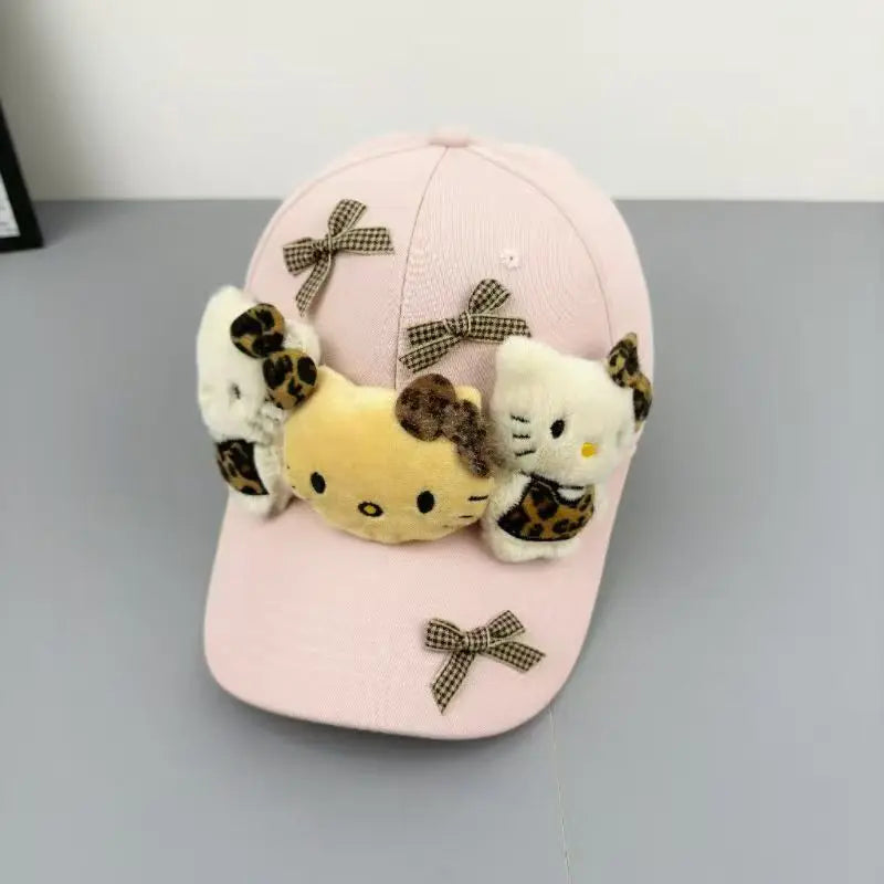 Officially Licensed Hello Kitty 2026 Adorable Bow Face Visor Cap- Breathable for All Seasons Snapback Closure for Sport