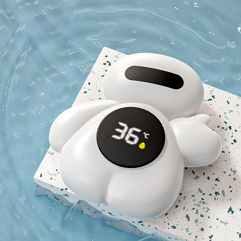 Baby bath thermometer Tub Temperature Monitor Hot Cold Water Resistant Temperature Warning Monitor Upgraded Sensor LED display