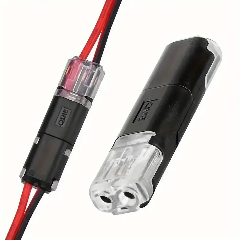 10/20/30/40/50Pcs Pluggable LED Wire Connectors, 2 Pin 2 Way Universal Compact Wire Terminals,