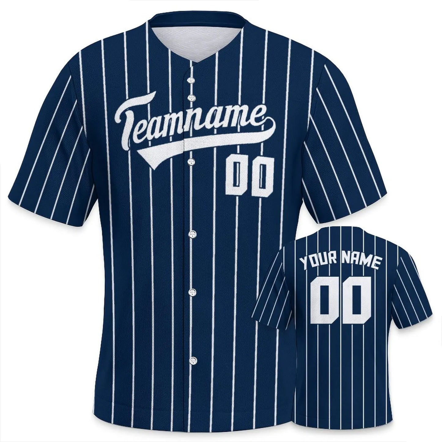 Men's Custom Baseball Jersey Solid Pinstripe Personalized Name Number Printing Fans Gift Baseball Team Shirt for Sportswear