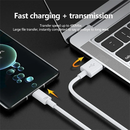 6A Type C Cable 120W Fast Charging Phone Charger USB C Data Cord For Huawei Mate 40 50 Honor Xiaomi Samsung Quick Charge Cable