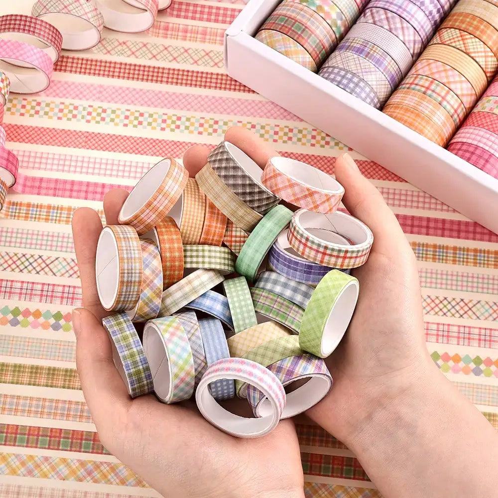 60 Rolls Colorful Washi Tape Set (Gift Box) - 0.4In×2m Floral, For Scrapbooking/DIY/Bullet Journal/School/Office