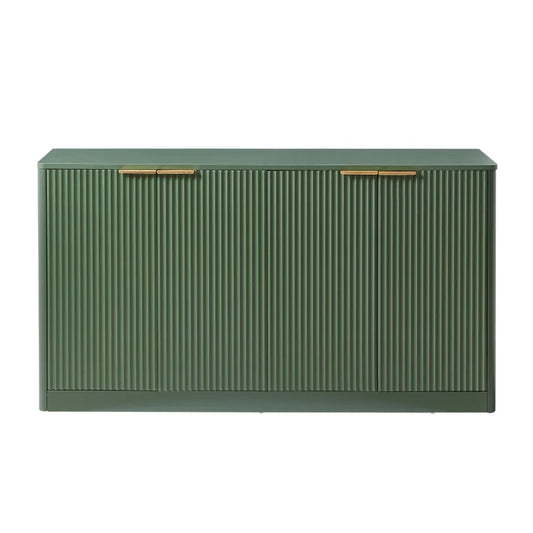 59-inch Modern Wavy Sideboard, Curved Contour Design Storage Cabinet, 4-door Cabinet with Storage Function, Suitable