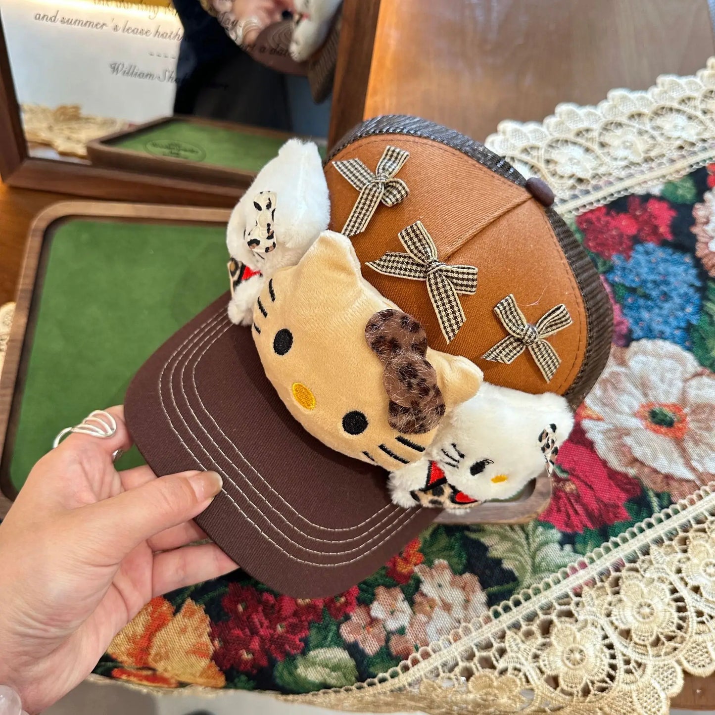 Officially Licensed Hello Kitty 2026 Adorable Bow Face Visor Cap- Breathable for All Seasons Snapback Closure for Sport