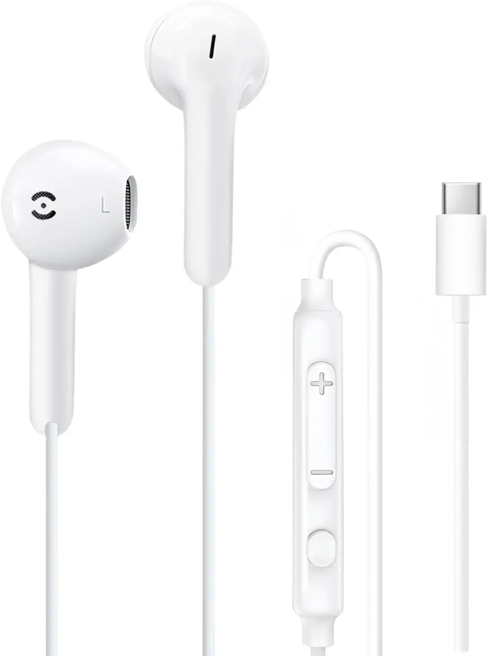 USB C Wired Headphones with Mic for iPhone 17 16 15 Pro Max Samsung, Earbuds Earphones Type C