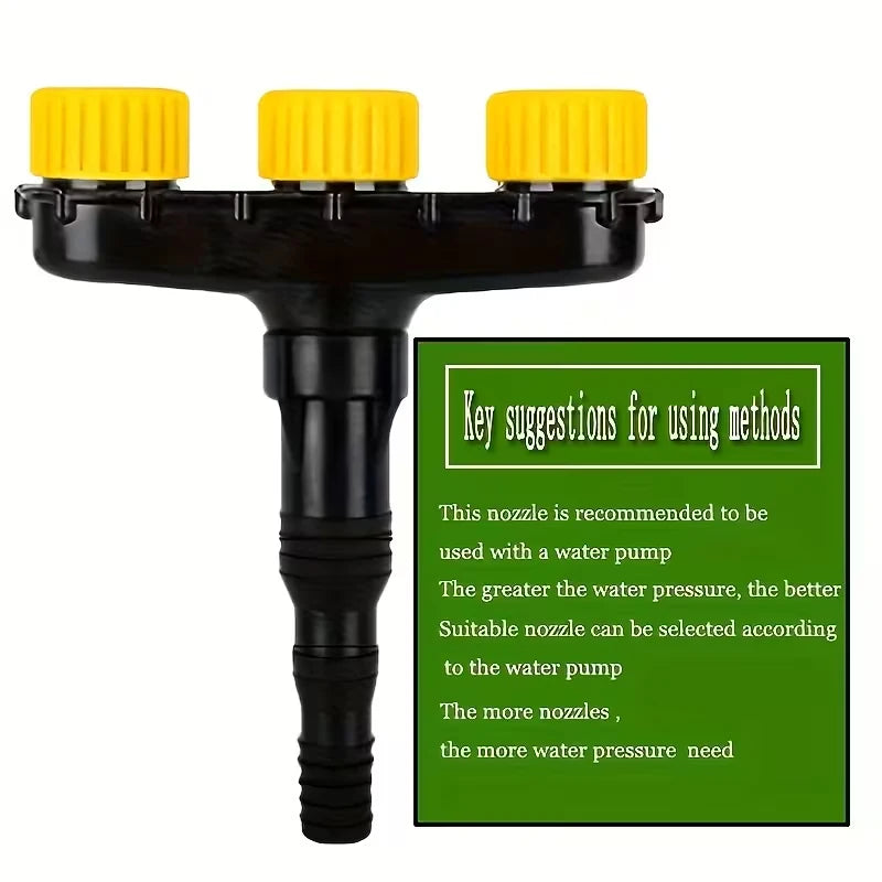 3/4/5/6-head garden sprayer multi-head spray nozzle with adjustable water volume, suitable for watering lawns plants