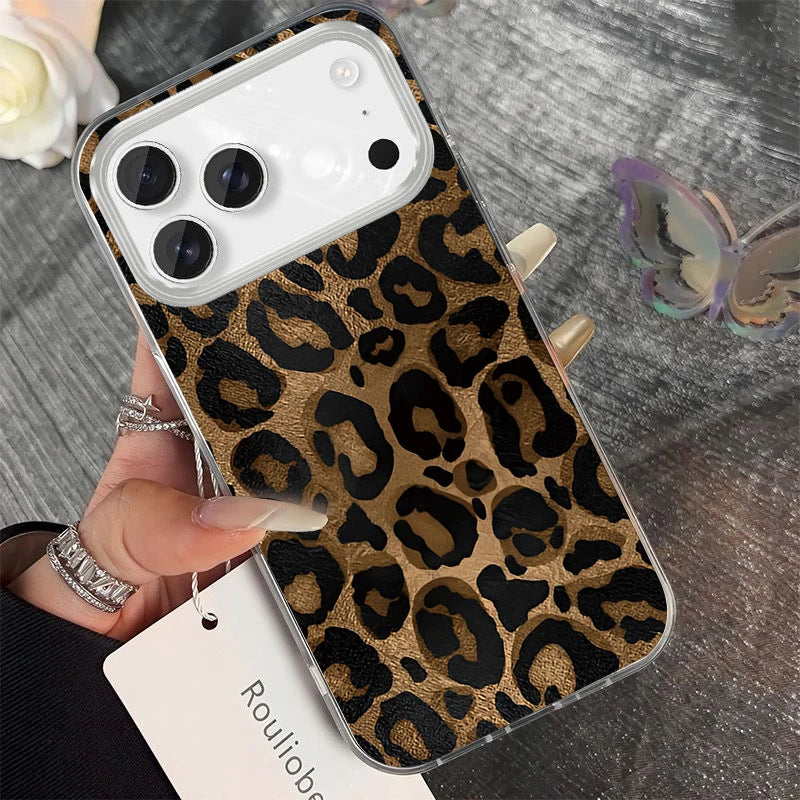 Modern Leopard Phone Case For Samsung Galaxy S26 S25 Edge S24 Plus Note 20 Ultra S23 FE S22 A56 A55 A54 A53 A36 Shockproof Funda