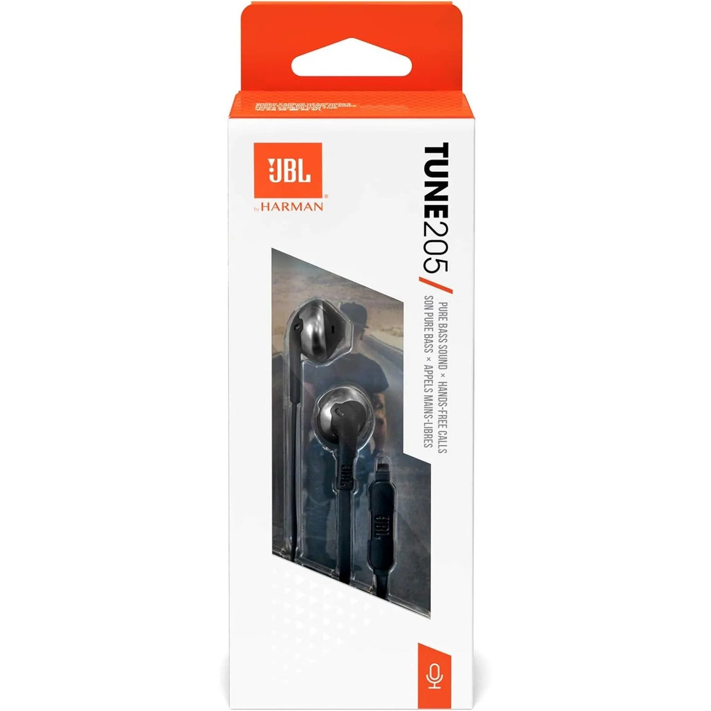 JBL T205 Authentic Authorization Semi-in-ear Headphones Wired Sports Headphones microphone 3.5mm Hole interface for Game Phone