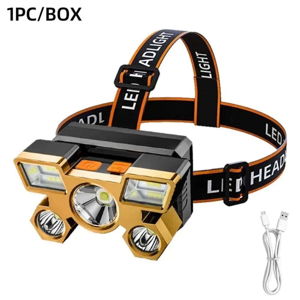 Powerful Rechargeable Head Flashlight for Fishing Led Headlamp Nitecore Camping Headlights Hunting Torch Hiking Front Lanterns