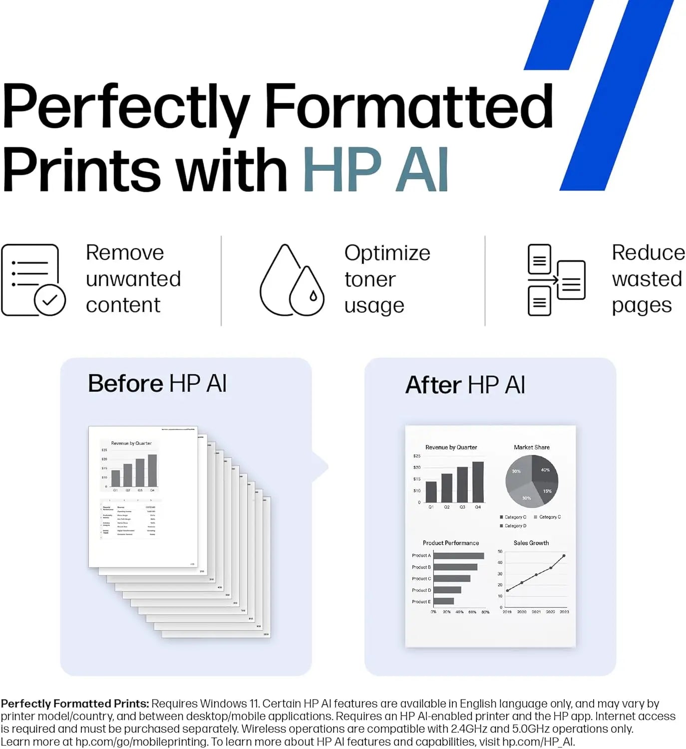 Wireless Black & White Printer, Fast Speeds, Easy Setup, Mobile Printing for Small Teams