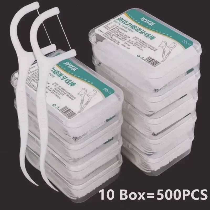High-tensile fine-grained dental floss stick disposable plastic toothpick dental floss portable dental floss box dental floss st