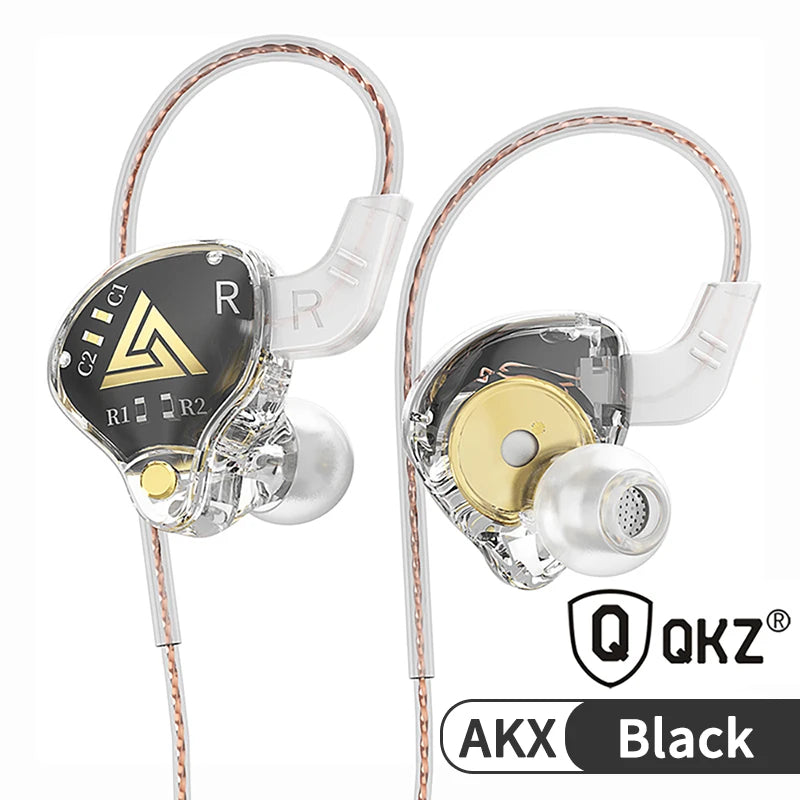 3.5MM Headset Music Earbuds In Ear With Mic Original QKZ AK6 Copper Driver HiFi Wired Earphone Race Sport Headphone Bass Stereo