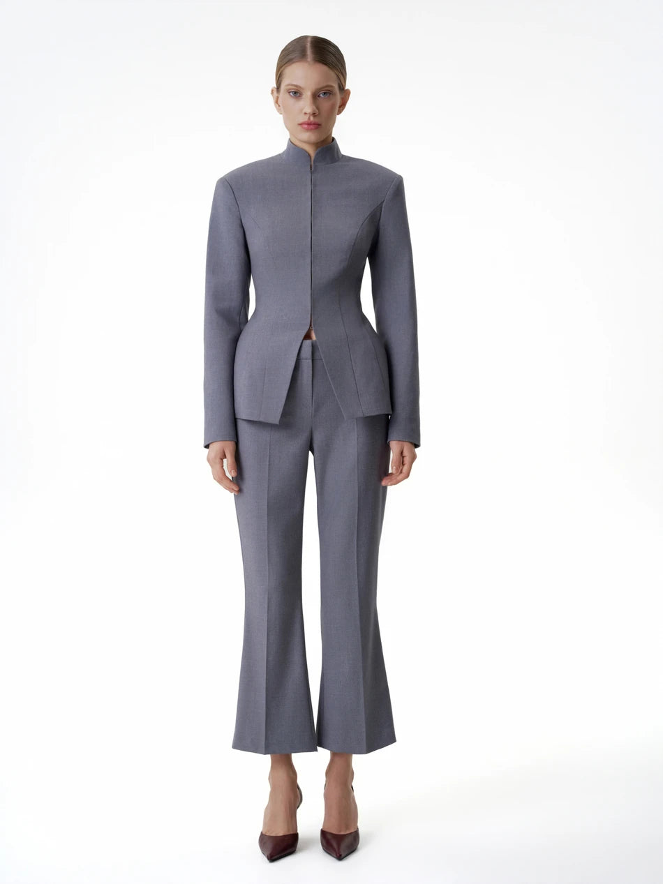 LIMO Minimalist Cape Jacket •2026 Trendy • Stand Collar • Cape Overlay • Tailored Silhouette  • Sophisticated Women’s Wear