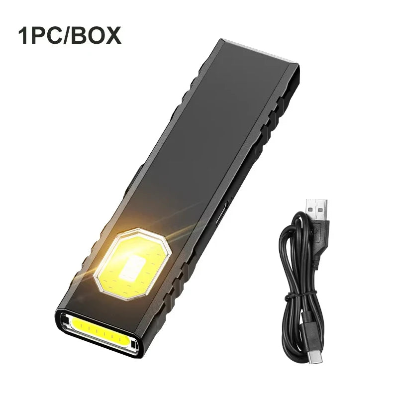 Security flashing work light warning light strong light mini portable outdoor maintenance emergency EDC flashlight knife cap cli