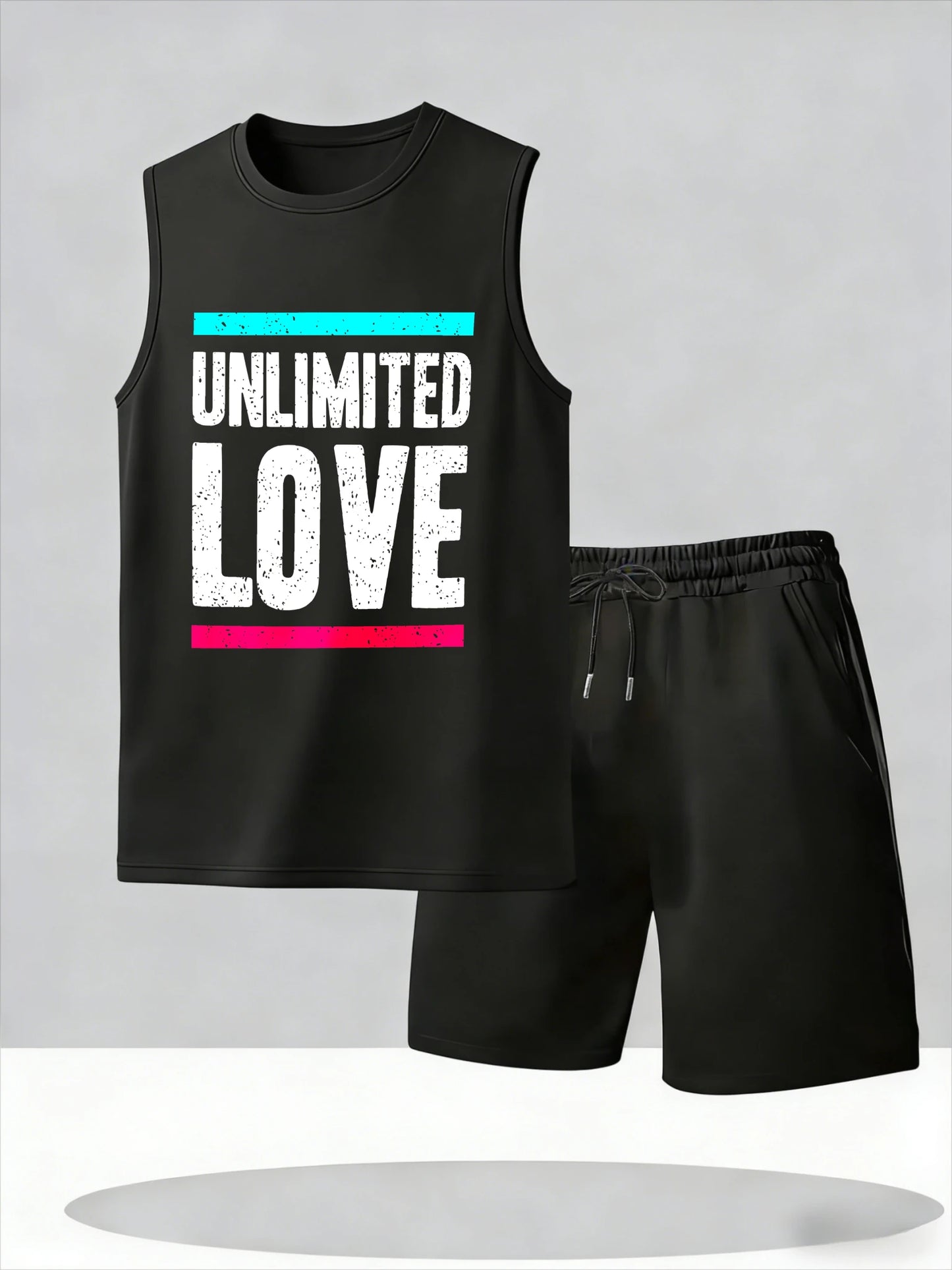 Men's Tank Top Sets 2026 Summer Thin Quick Dry Sportswear Breathable crewneck seaside men's suits  beach oversize sports