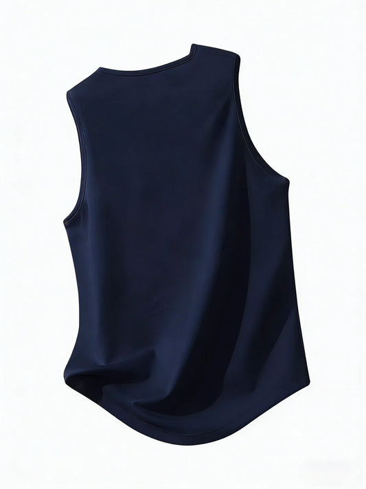 Men's tennis vest sleeveless sports shirt - Lightweight and breathable summer tennis racket with printed design