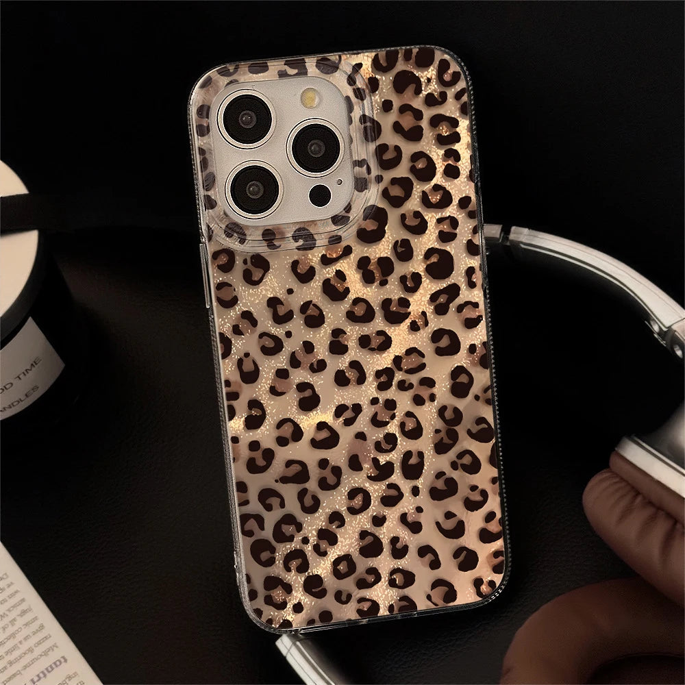 Modern Leopard Phone Case For Samsung Galaxy S26 S25 Edge S24 Plus Note 20 Ultra S23 FE S22 A56 A55 A54 A53 A36 Shockproof Funda